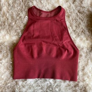 Avocado Racer Crop Bra